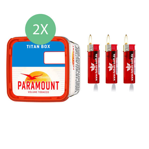 2 x Paramount Titan Box mit Feuerzeugen
