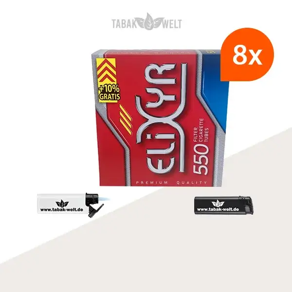 8x-elixyr-king-size-huelsen-550er-4400-stueck-mit-feuerzeugen