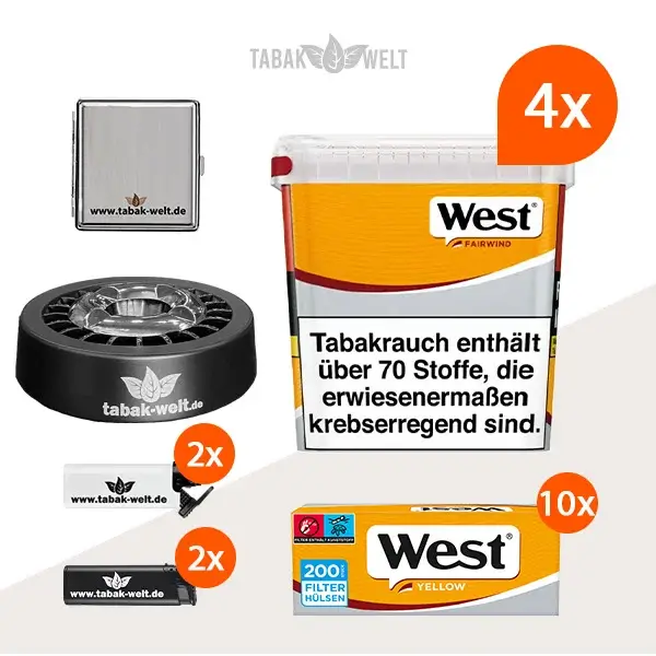 west-yellow-volumentabak-4x-giga-box-mit-2000-king-size-filterhuelsen
