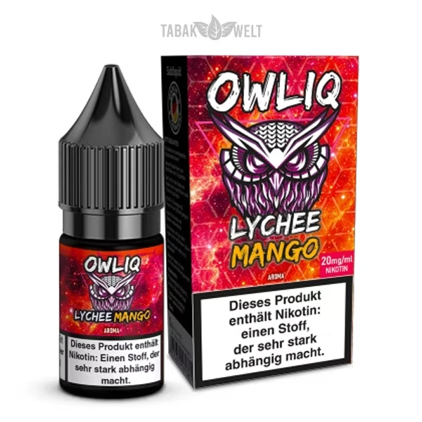 OWLIQ E-Liquid im Geschmack Lychee Mango mit 20mg Nikotin (10ml)