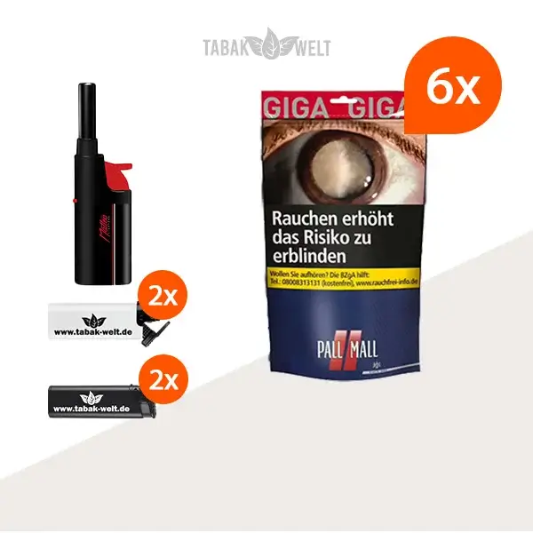 pall-mall-red-volumentabak-6x-beutel-mit-feuerzeugen