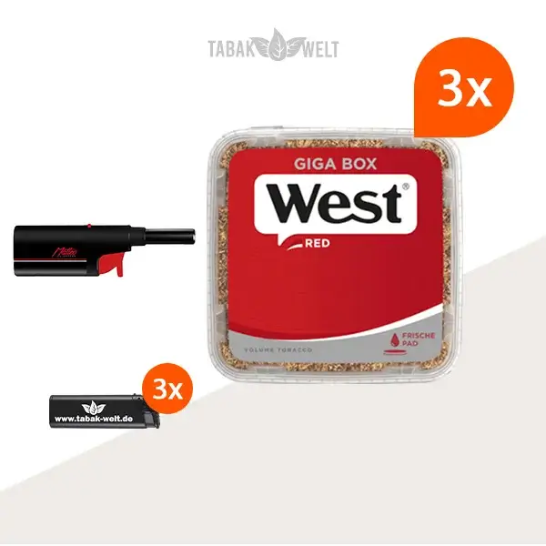 west-red-volumentabak-3x-giga-box-mit-stabfeuerzeugen