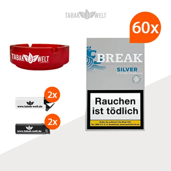 60x Break Silver Zigarillos mit Filter 60x Break Silver Zigarillos mit Filter
