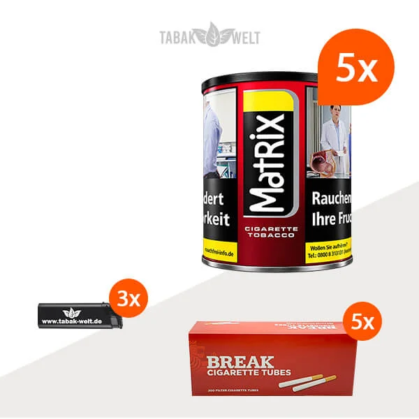 Matrix Red Feinschnitt 5 x Dose mit 1000 Hülsen