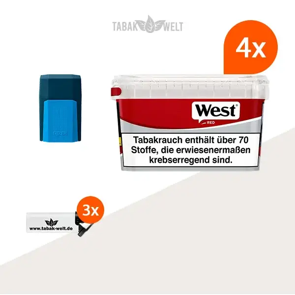 west-red-volumentabak-4x-mega-box-mit-etui