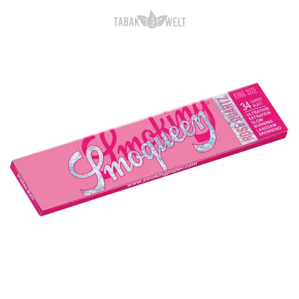 Smoking Smoqueen BlÀttchen Rose Quarzt King Size 34 Blatt Smoking Smoqueen BlÀttchen Rose Quarzt King Size 34 Blatt