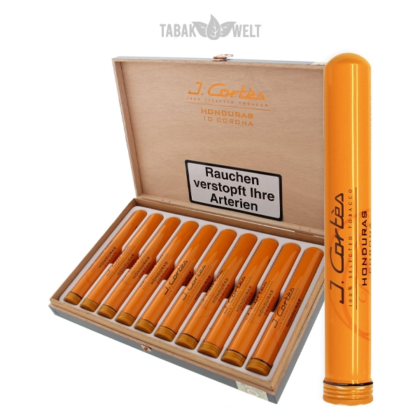 j.cortes-honduras-orange-zigarren-corona-tube-kiste