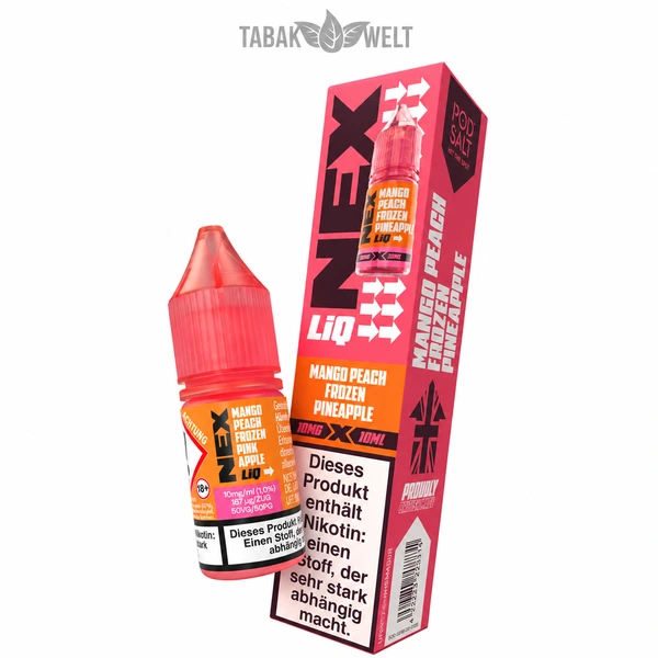 Pod Salt Nexliq Liquid Mango Peach Frozen Pineapple 10ml, 10mg/ml