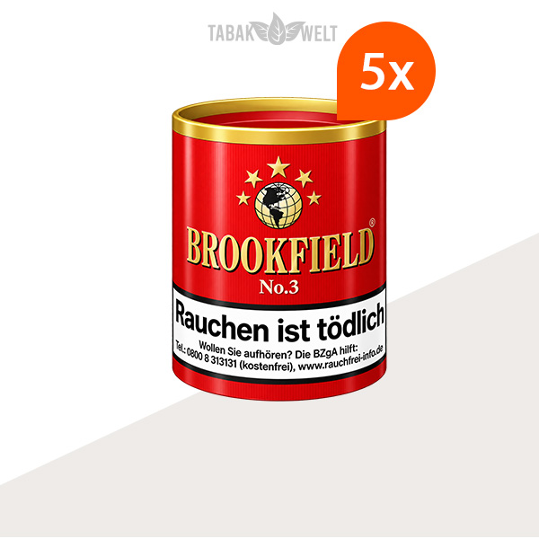 Brookfield No. 3 Pfeifentabak 5er-Set