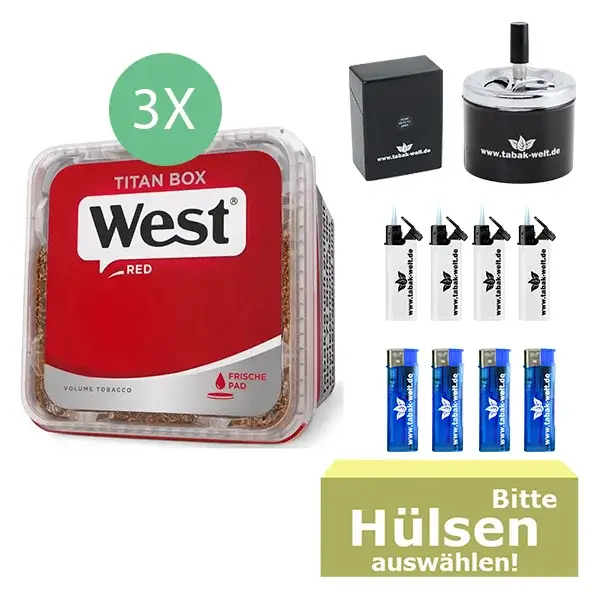 3 x West Titan Box mit Hülsen und Etui