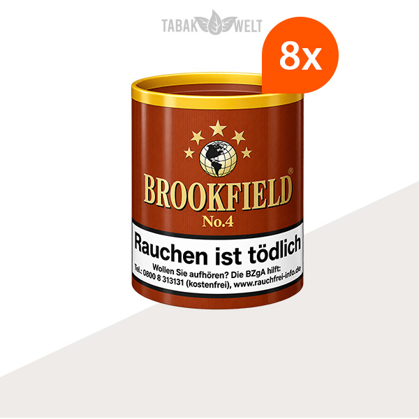 Brookfield No. 4 Pfeifentabak 8er-Set
