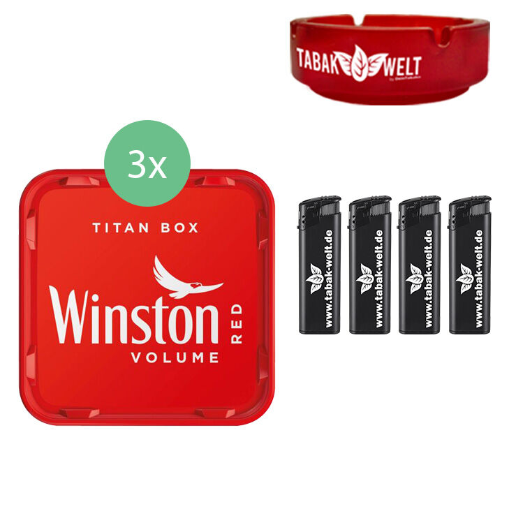 Winston Titan Box 3 x 300g mit Aschenbecher