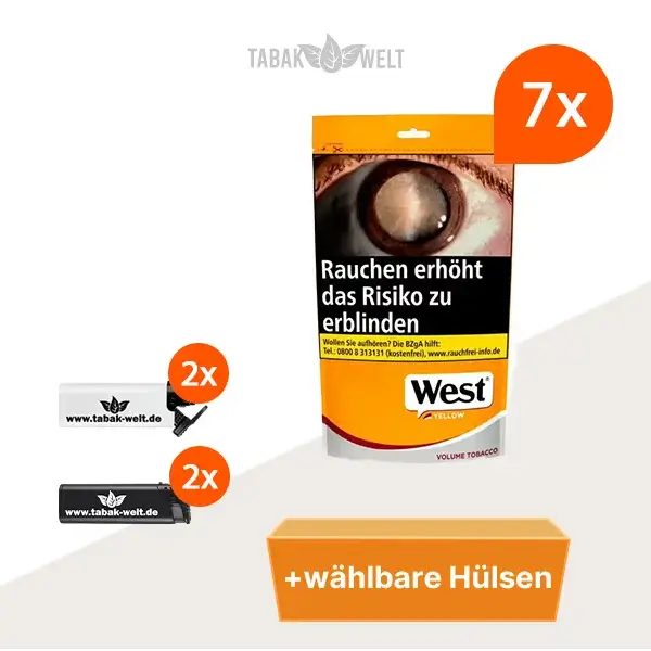 west-yellow-volumentabak-7x-beutel-mit-waehlbaren-filterhuelsen