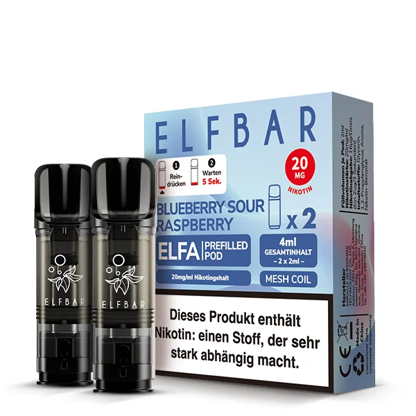 Elfbar Elfa 20mg Blueberry Sour Raspberry Pod