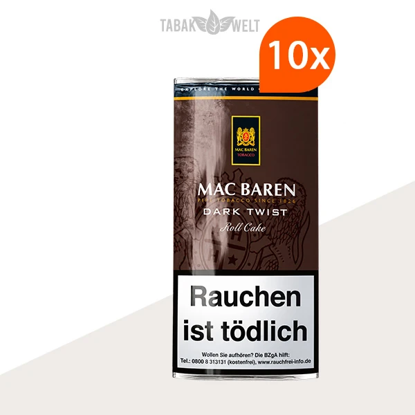 Mac Baren Dark Twist Pfeifentabak 10-Pouch-Set