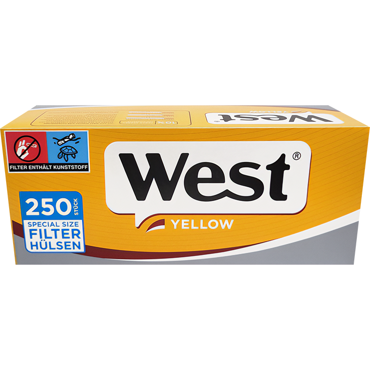 West Special Size Yellow Filterhülsen 250 (ehemals West Silver)
