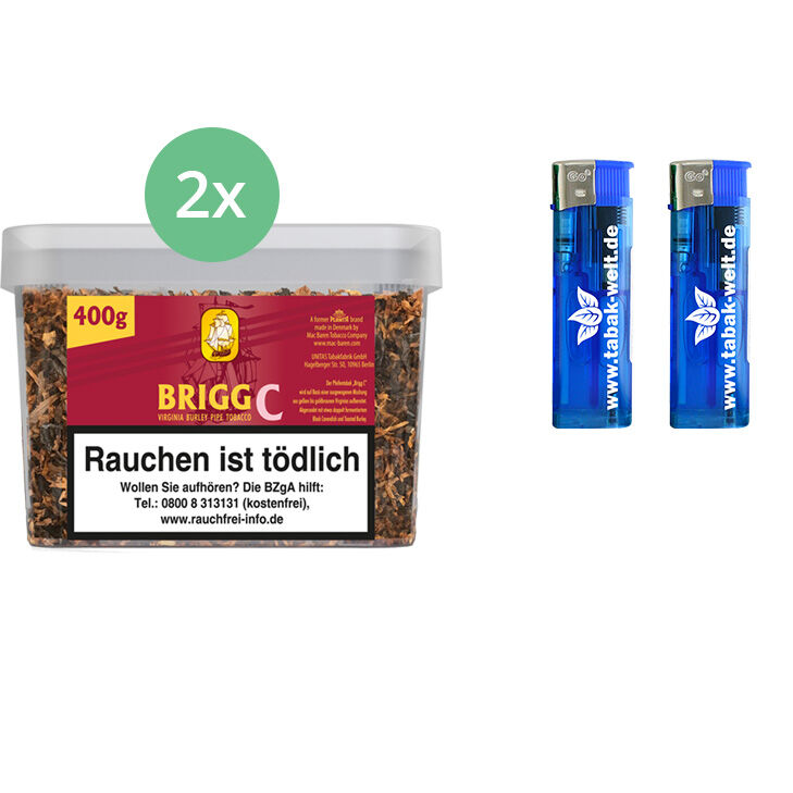 Brigg Cherry 2 x 380g mit Feuerzeugen