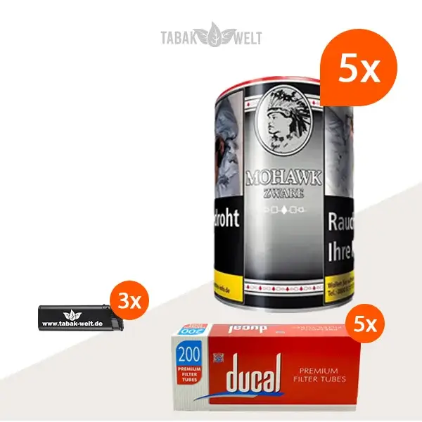 mohawk-zware-feinschnitt-tabak-5x-dose-mit-1000-king-size-filterhuelsen