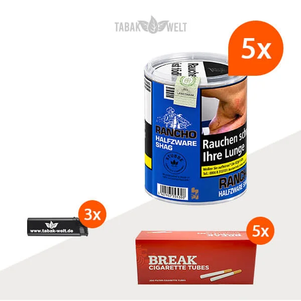 Rancho Halfzware 5er-Pack mit fünf Dosen und insgesamt 1.000 Hülsen
