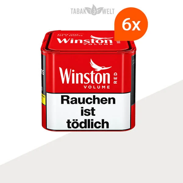 Winston Red Volumentabak S im Set mit 6 Dosen