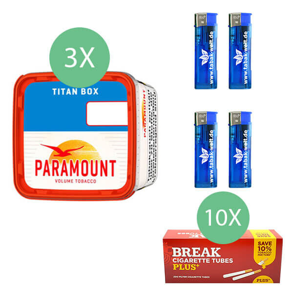 3 x Paramount Titan Box mit 1000 Break Plus Hülsen