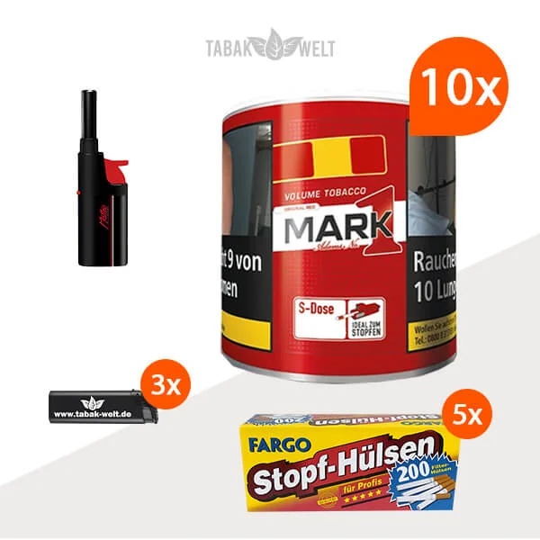 mark-1-original-red-volumentabak-s-10x-dose-mit-1000-king-size-huelsen-und-stabfeuerzeug