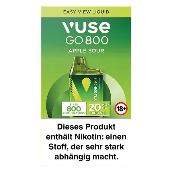 Vuse Go 800 apple sour in der 10 plus 4 Aktion