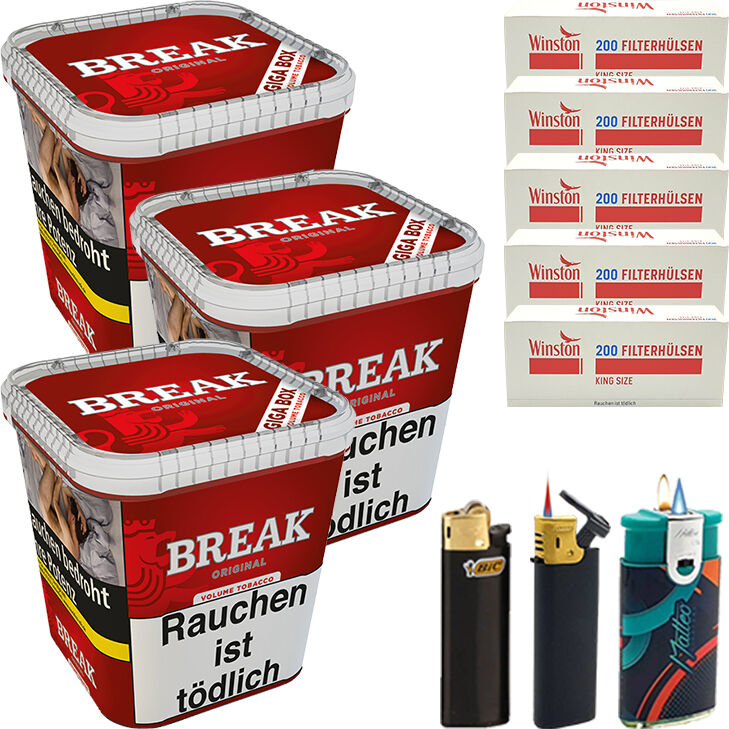 Break Original 3 x 215g mit 1000 Hülsen