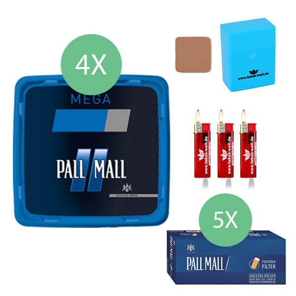 4 x pall mall blau volumentabak