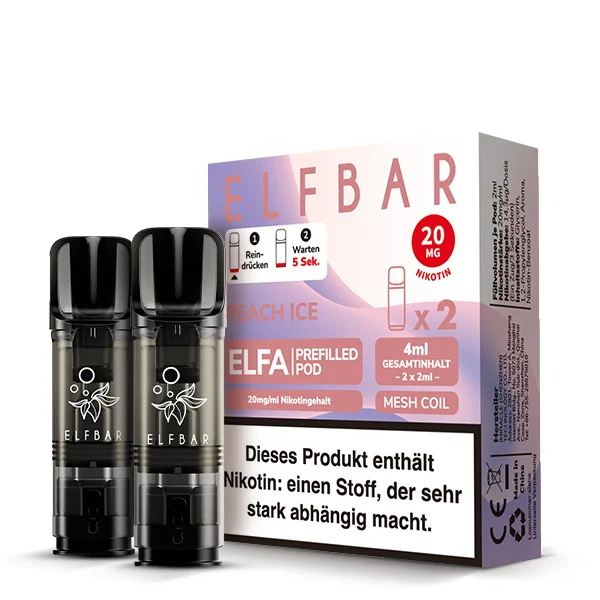 Elfbar Elfa 20mg Peach Ice Pod für E-Zigarette