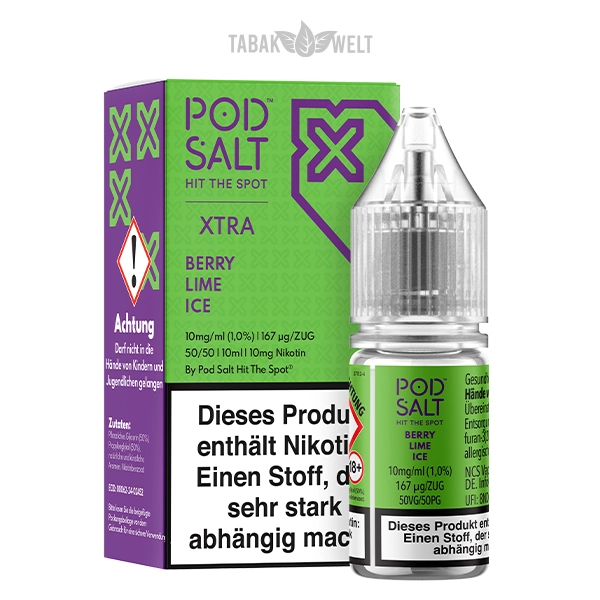 Pod Salt Xtra E-Liquid Berry Lime Ice 10 ml 10 mg/ml