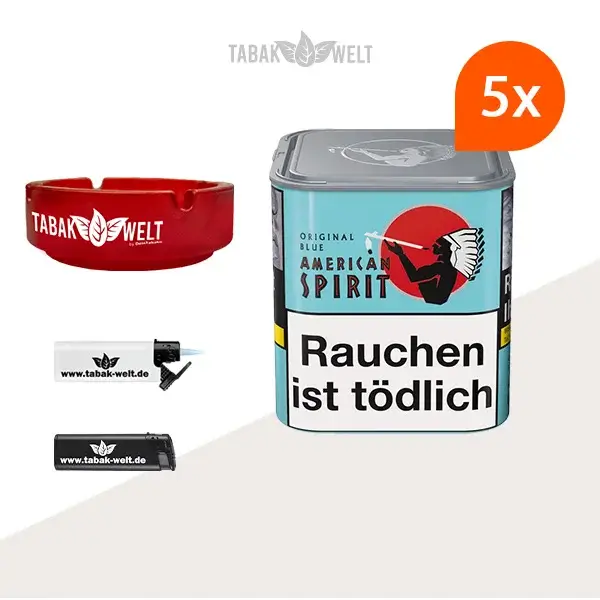 american-spirit-blue-feinschnitt-tabak-5x-original-dose-mit-glas-aschenbecher american-spirit-blue-feinschnitt-tabak-5x-original-dose-mit-glas-aschenbecher