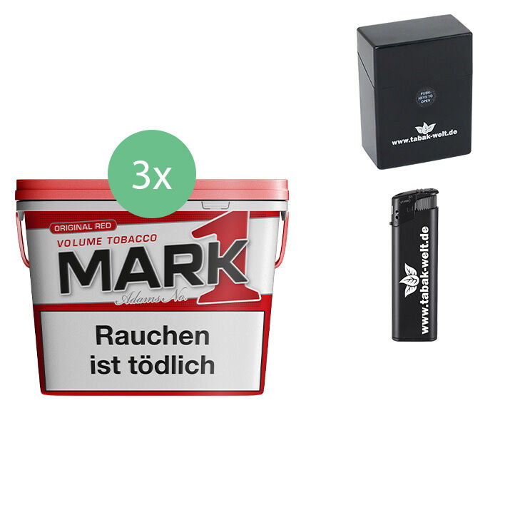 Mark 1 - Volumentabak 3 x 255g mit Zigarettenbox