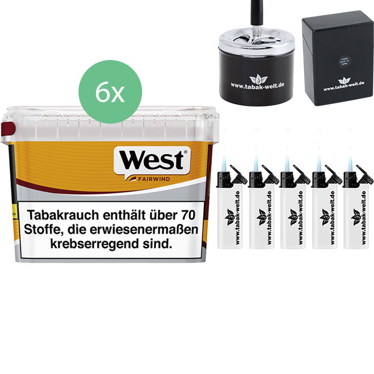 West Yellow 6 x Mega Box mit Aschenbecher 