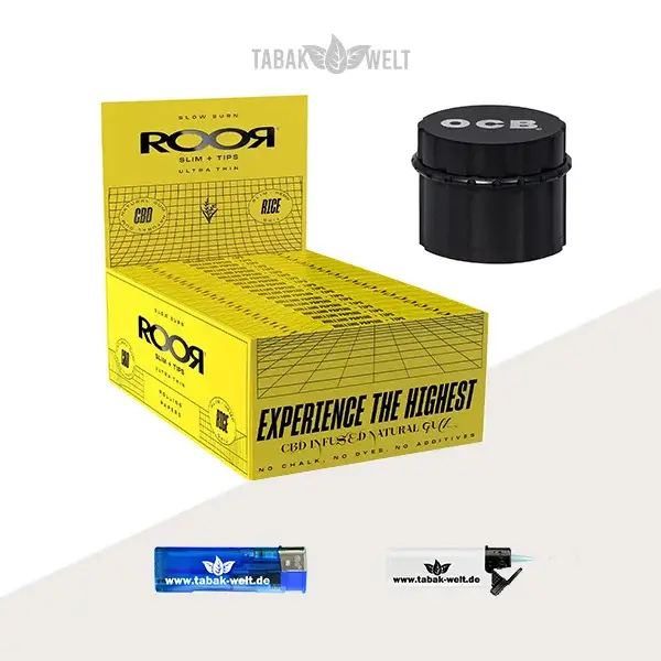 roor-rice-slim-32-x-32-blatt-tips-mit-grinder