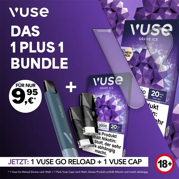 1x vuse go reload pen black 1x vuse cap