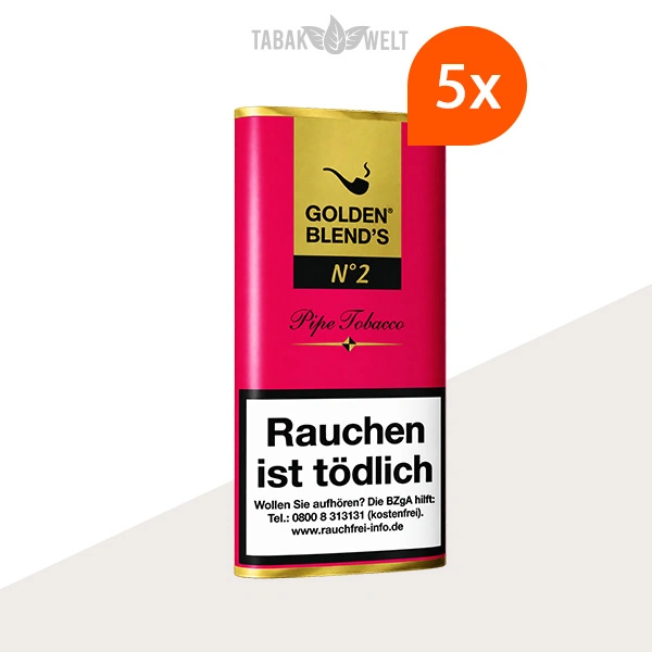 Golden Blend’s No. 2 Pfeifentabak – 5 Pouch-Beutel
