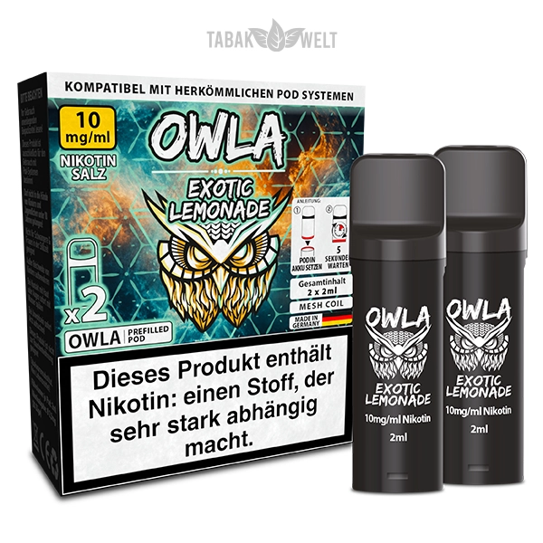 Owla E-Zigaretten Pods Exotic Lemonade 10mgml