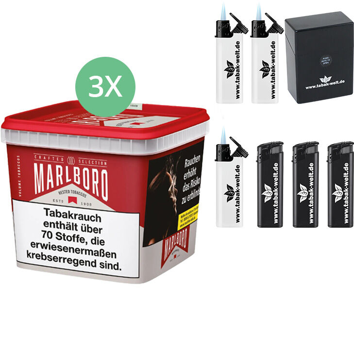 Marlboro Tabak Crafted Selection 3 x Mega Box mit Etui