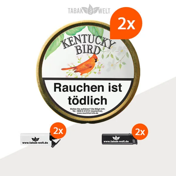 kentucky-bird-pfeifentabak-2x-dose-mit-feuerzeuge