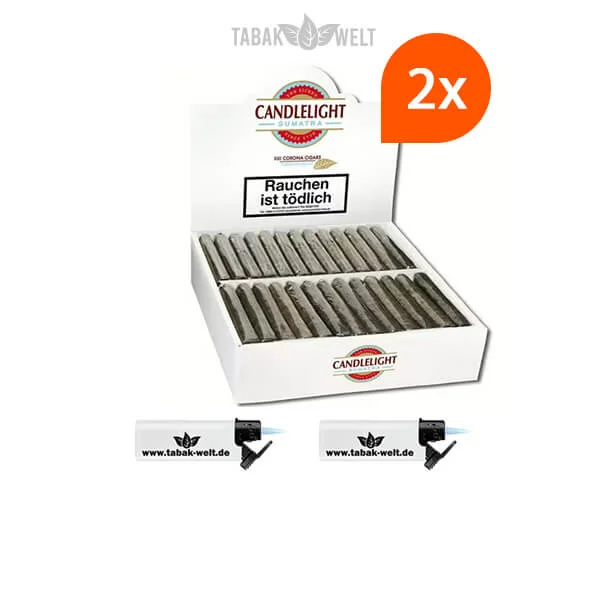 2x-candlelight-corona-sumatra-zigarren-box-mit-sturm-feuerzeuge