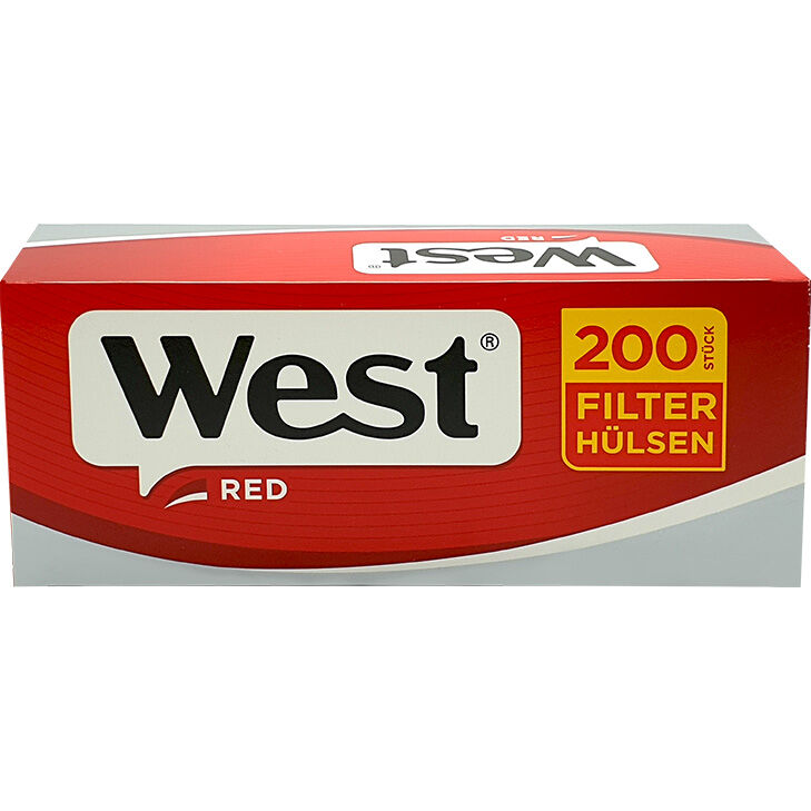 West Red Beutel 10 x 75g mit 2000 Special Size Hülsen