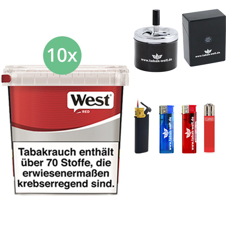West Red 10 x 190g mit Zigarettenbox 