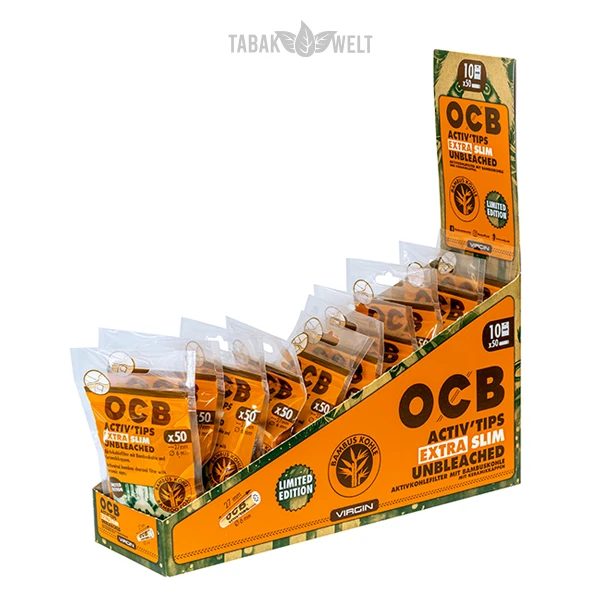 ocb-activ-tips-extra-slim-unbleached-6-mm-10-x-50-stueck-limited-edition-box