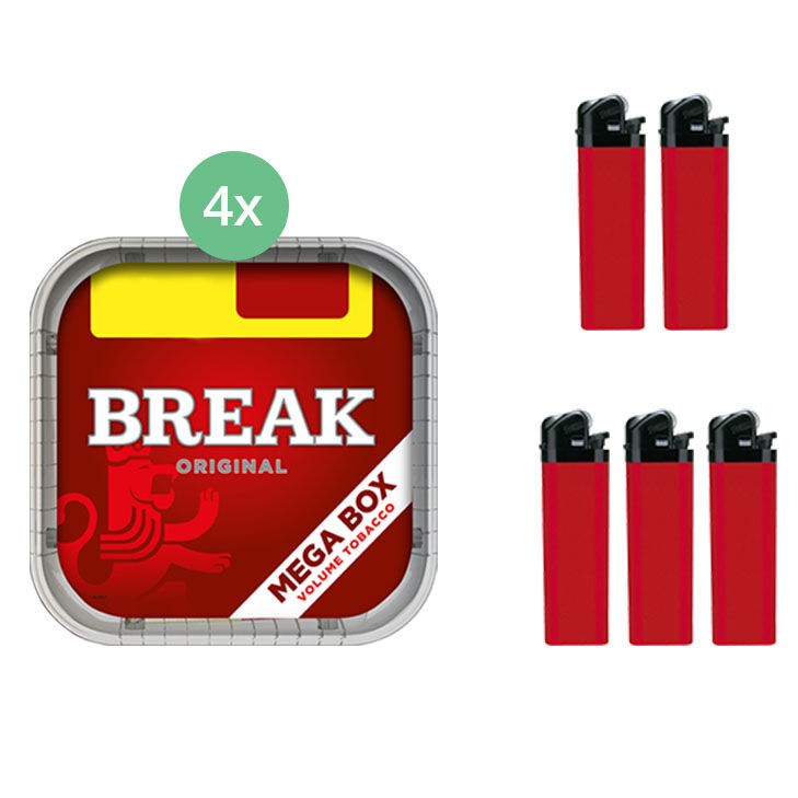 Break Original 4 x 150g mit Feuerzeugen