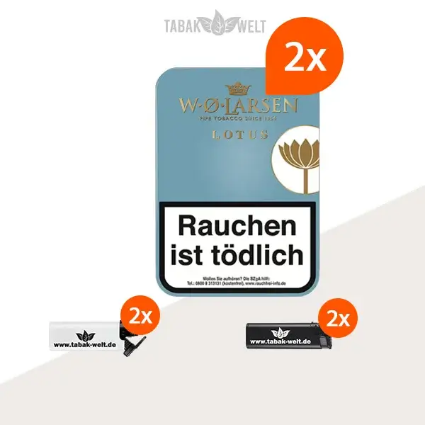 2x-w.-o.-larsen-lotus-100g-dose-mit-feuerzeuge