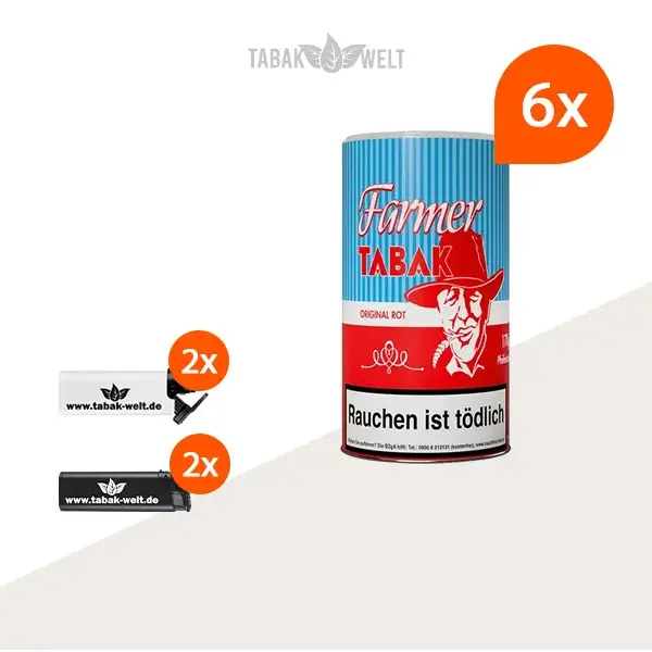 farmer-rot-pfeifentabak-6x-dose-mit-feuerzeuge