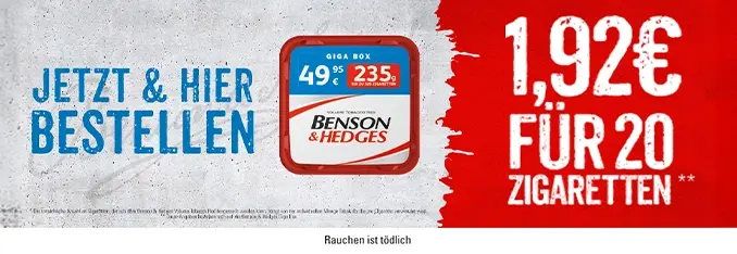 benson und hedges online guenstig kaufen